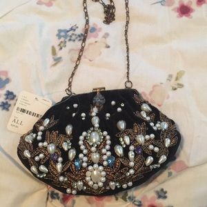 NWT Free People Beaded Bag